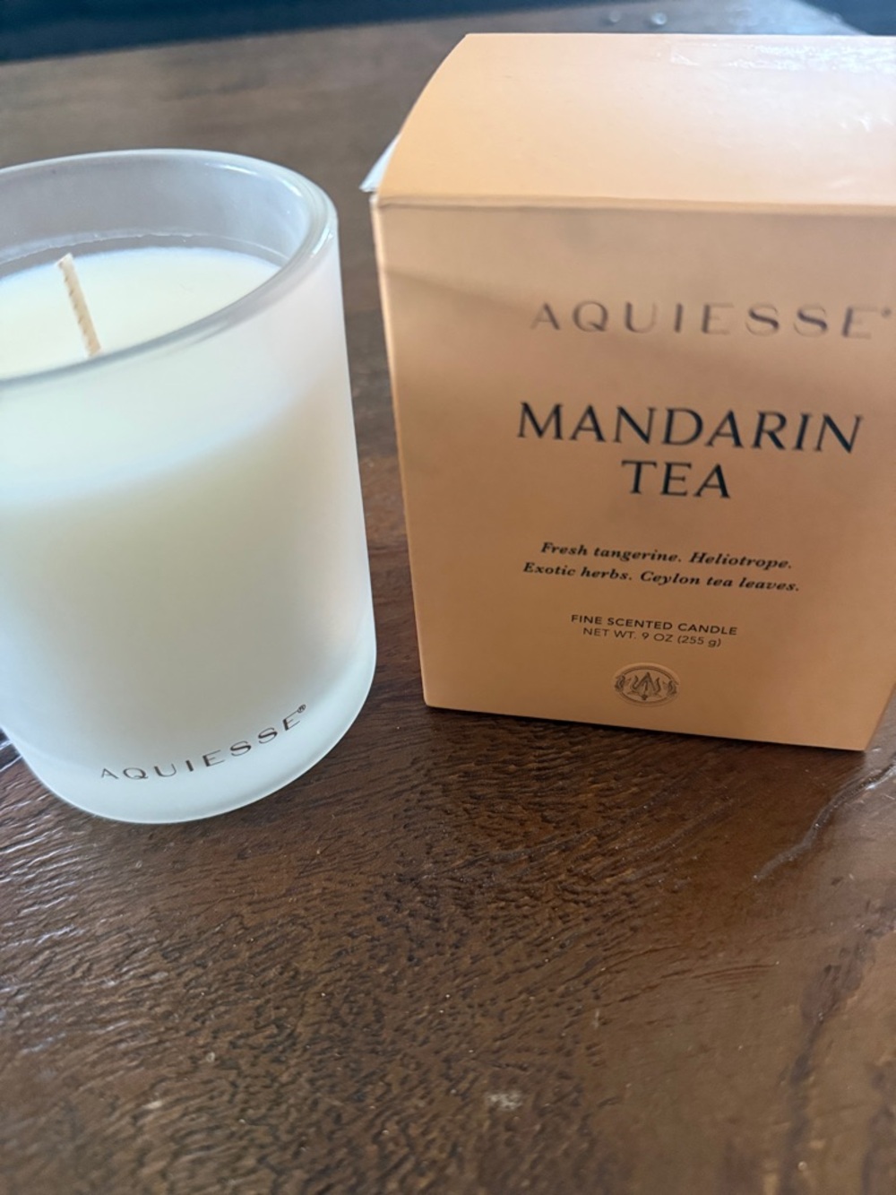Mandarin Tea Scented Candle - Cream & Peach